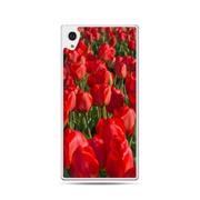 Etui i futerały do telefonów - Etui na Xperia M4 Aqua, czerwone tulipany - miniaturka - grafika 1