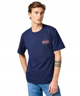 Koszulki męskie - T-shirt Wrangler SMALL GRAPHIC TEE 112362354 Navy M - miniaturka - grafika 1