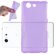 Etui i futerały do telefonów - Etui Cadorabo do Sony Xperia Z4 MINI / Z3 PLUS COMPACT Protective Case w kolorze fioletowym z silikonową nakładką ochronną TPU - miniaturka - grafika 1