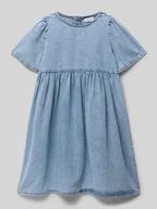 Sukienki - Sukienka jeansowa ze szwem działowym model ‘GEMMA’ - miniaturka - grafika 1