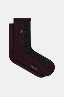 Calvin Klein skarpetki damskie kolor fioletowy 701229445 - Skarpetki damskie - miniaturka - grafika 1