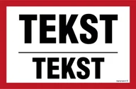 Systemy ekspozycyjne i znaki informacyjne - ZNAK NA ZAMÓWIENIE WZÓR B-015, PN - PŁYTA PCV 1MM; (300X200MM) - miniaturka - grafika 1