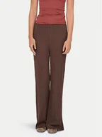 Spodnie damskie - ONLY Spodnie materiałowe Ella 15368471 Brązowy Wide Leg - miniaturka - grafika 1