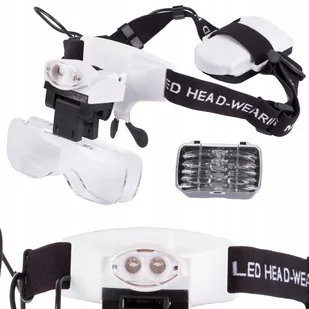 Lupa Okulary Zegarmistrzowskie Naprawa 2 Led 6X - Mikroskopy i lupy - miniaturka - grafika 1