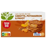 Szybkie dania obiadowe - Céréal Bio Kwadratowa pszenica, marchewka, dynia i mak – wegańska i ekologiczna – łatwe i szybkie podgrzewanie – 200 g (2 x 100 g) – 209482 - miniaturka - grafika 1