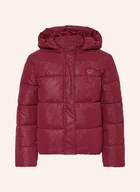 Kurtki i płaszcze dla dziewczynek - Guess Kurtka Pikowana Z Odpinanym Kapturem rot - GUESS - miniaturka - grafika 1