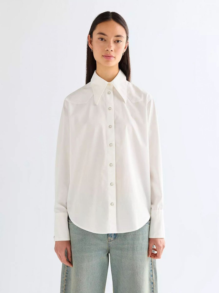 camicie damskie wrangler 112378112 worn biały
