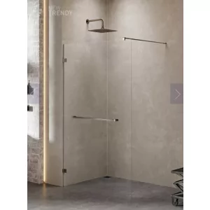 New Trendy EXK-3500 KABINA AVEXA GUNMETAL BRUSHED WALK-IN 100x200 CZYSTE 8mm ACTIVE SHIELD - Kabiny prysznicowe - miniaturka - grafika 1