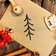 Szkolne artykuły papiernicze - Drzewko świąteczne - stempel bożonarodzeniowy - miniaturka - grafika 1