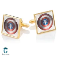 Spinki do mankietów i krawatów - Spinki do mankietów Kapitan Ameryka PS-583B - miniaturka - grafika 1