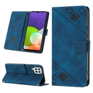 Portfele - Gangxun Etui na Samsung Galaxy A22 4G Cover Flip Magnetyczny skórzany portfel Etui na karty kompatybilne z etui Samsung Galaxy A22 4G Niebieski - miniaturka - grafika 1