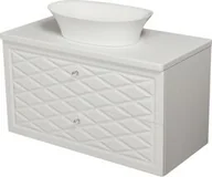 Szafki łazienkowe - Szafka łazienkowa biała 103cm COBRA z umywalką FINI 600C - miniaturka - grafika 1