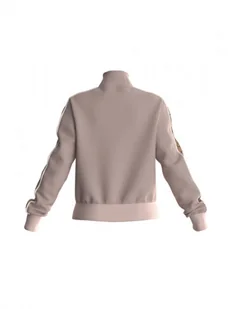 Damska bluza dresowa rozpinana bez kaptura Guess Britney - brązowa - GUESS - Koszulki sportowe damskie - miniaturka - grafika 1