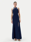 Sukienki - Rinascimento Sukienka wieczorowa CFC0019847002 Granatowy Regular Fit - miniaturka - grafika 1