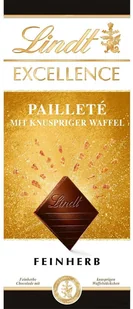 LINDT Excellence Pailltete Ciemna czekolada z wafelkami - Słodkie kremy i masła - miniaturka - grafika 1