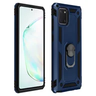 Etui i futerały do telefonów - Samsung Galaxy Note 10 Lite Etui Bi-Materiał Sztywny Magnetyczny Stojak z Pierścieniem Ciemnoniebieski - miniaturka - grafika 1