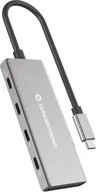 Złącza, przejściówki, adaptery - Adapter AV Conceptronic CONCEPTRONIC Dock USB-C->4xUSB-C 100WPD o.Netzteil 0.25m gr - miniaturka - grafika 1