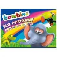 Szkolne artykuły papiernicze - St. Majewski Blok rysunkowy z kolowymi kartkami A4 16 kartek Bambino - miniaturka - grafika 1
