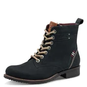 Botki damskie - Tamaris Damskie sztyblety Lace Boot Flat 1-25298-45, granatowe, 40 EU, grantowy, 40 EU - miniaturka - grafika 1