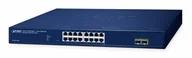 Pozostałe akcesoria sieciowe - PLANET 16-Port 10/100/1000T + 2-Port Zarządzany L2 Gigabit Ethernet (10/100/1000) Niebieski - miniaturka - grafika 1