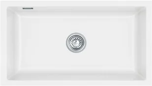 Zlewozmywak ceramiczny SYSTEMCERAM Mera 80 U Polar Korek automatyczny 5370 02 13 - Zlewozmywaki - miniaturka - grafika 1