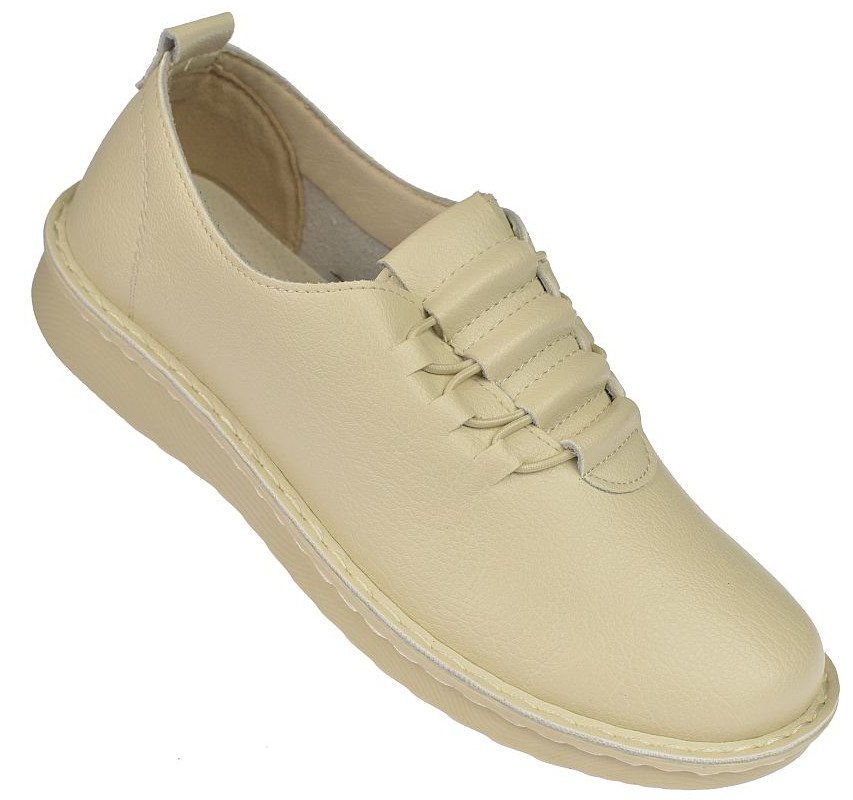 Mokasyny damskie beżowe MD26-29 półbuty rozmiar: 36