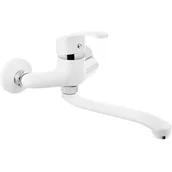 Baterie kuchenne - Kuchinox Bateria zlewozmywakowa ścienna KAKADU BKK 680D biały - miniaturka - grafika 1