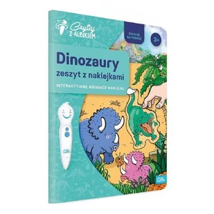 Czytaj z Albikiem. Zeszyt z naklejkami. Dinozaury. Interaktywne mówiące naklejki - Książki edukacyjne - miniaturka - grafika 1