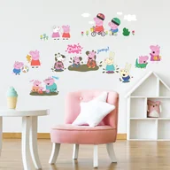 Naklejki na ścianę - Naklejka Świnka Peppa I Przyjaciele Rmk3183Scs - miniaturka - grafika 1