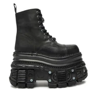 Glany damskie - Glany NEW ROCK M-MILI083CCT-C4 Czarny - miniaturka - grafika 1