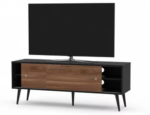 Drewniana Szafka Rtv Sonorous Retro Rtra-140-Blk-Cwn  Szerokość 140 Cm - Szafki RTV - miniaturka - grafika 1