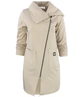 Bluzy damskie - Cienka długa bluza ze skośnym suwakiem i kominem BEATA - miniaturka - grafika 1