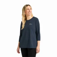 Koszulki sportowe damskie - Damska koszulka sportowa Jack Wolfskin CROSSTRAIL 3/4 T W midnight sky - XS - miniaturka - grafika 1