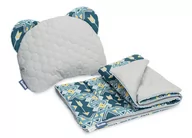 Pościel dla dzieci - Sensillo KOMPLET DO WÓZKA VELVET GRANATOWY ORNAMENT SILLO-4604 - miniaturka - grafika 1