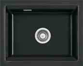 Zlewozmywaki - Zlew SystemCeram KARA 50-U NERO 68 (czarny połysk) (53020168) - miniaturka - grafika 1