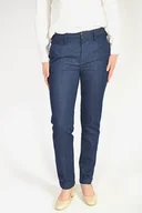 Spodnie damskie - LEE SLIM CHINO GRANATOWE SPODNIE DAMSKIE - miniaturka - grafika 1