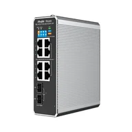 Switche - Ruijie Networks RG-NIS2100 Zarządzany L2 Gigabit Ethernet (10/100/1000) Obsługa PoE Czarny, Stal nierdzewna RG-NIS2100-8GT2SFP-HP - miniaturka - grafika 1