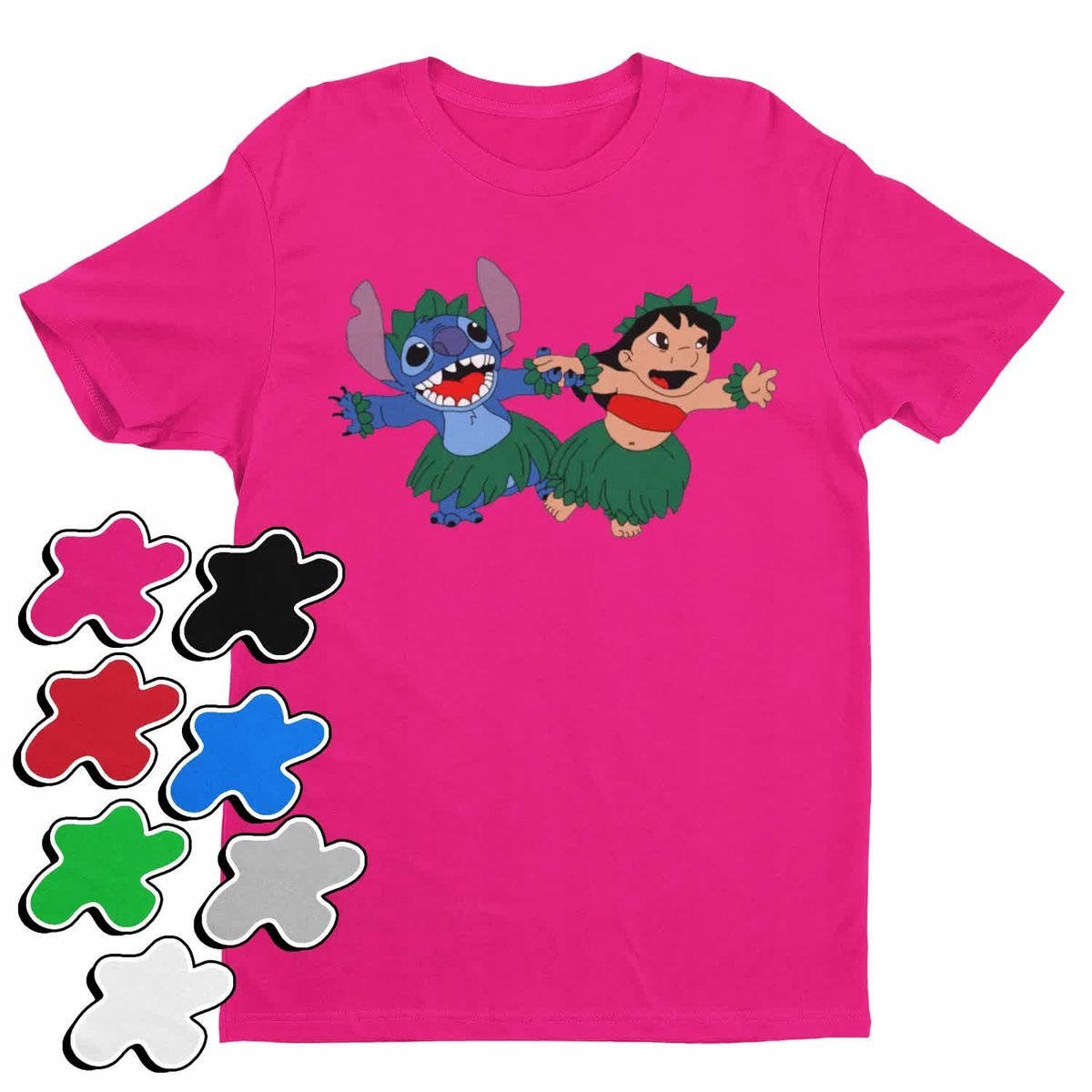 Koszulka T-Shirt Dziecięca Z Nadrukiem Duży Wybór Lilo Stitch -L 146-152