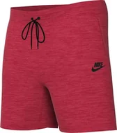 Spodenki damskie - Nike FD3289-672 B NSW TECH FLC szorty Boy's LT UNIV RED Htr/Black/Black rozmiar XL - miniaturka - grafika 1