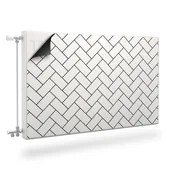 Dekoracje domu - MASKOWNICA Magnetyczna Kaloryfera Biała Jodełka Mozaika 90cm x 60cm - miniaturka - grafika 1