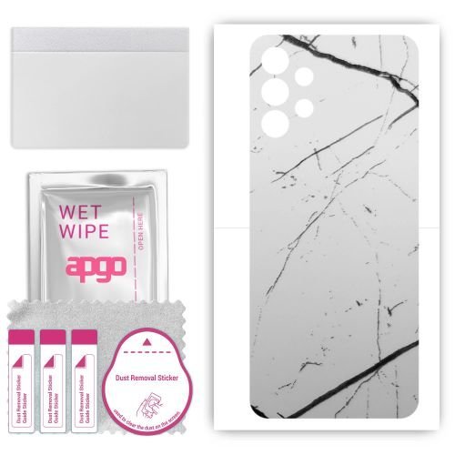folia naklejka skórka strukturalna na TYŁ do Samsung Galaxy A13 SM-A137F - Marmur Biały - apgo SKINS