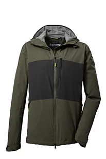 Killtec Męska kurtka funkcyjna / kurtka outdoorowa z kapturem i wentylacją pod pachami KOS 31 MN JCKT; ciemnooliwkowa, M, 39227-000 - Kurtki męskie - miniaturka - grafika 1