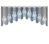 Firany - Haft Haft Zazdrostka żakardowa biała 90 cm x 300 cm - miniaturka - grafika 1