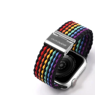 Dux Ducis Strap (Mixture II Version) pasek Apple Watch SE, 8, 7, 6, 5, 4, 3, 2, 1 (41, 40, 38 mm) pleciona opaska bransoleta dark stripes - Akcesoria do smartwatchy - miniaturka - grafika 8