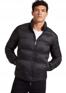 Kurtki męskie - GUESS CZARNA PIKOWANA KURTKA MĘSKA Z ZAMKIEM S GXA - miniaturka - grafika 1