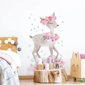 Wyposażenie pokoiku dziecięcego - Naklejka ścienna Sarenka Różowa - miniaturka - grafika 1