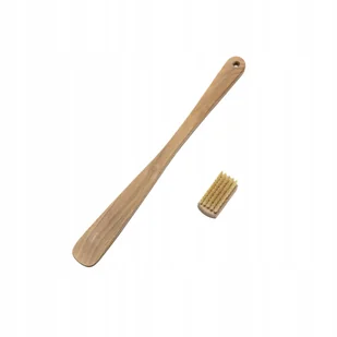 ZESTAW SZCZOTECZKA NATURALNE WŁOSIE DO CZYSZCZENIA ŁYŻKA DO BUTÓW 37 CM EKO - Środki do obuwia i ubrań - miniaturka - grafika 1