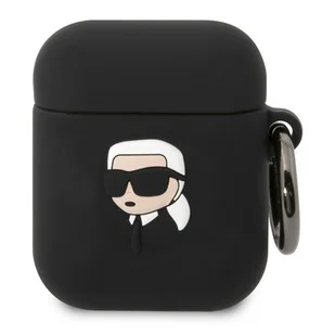 Karl Lagerfeld etui do Airpods 1 / 2 KLA2RUNIKK czarne 3D Silicone NFT Karl - Akcesoria do słuchawek - miniaturka - grafika 1