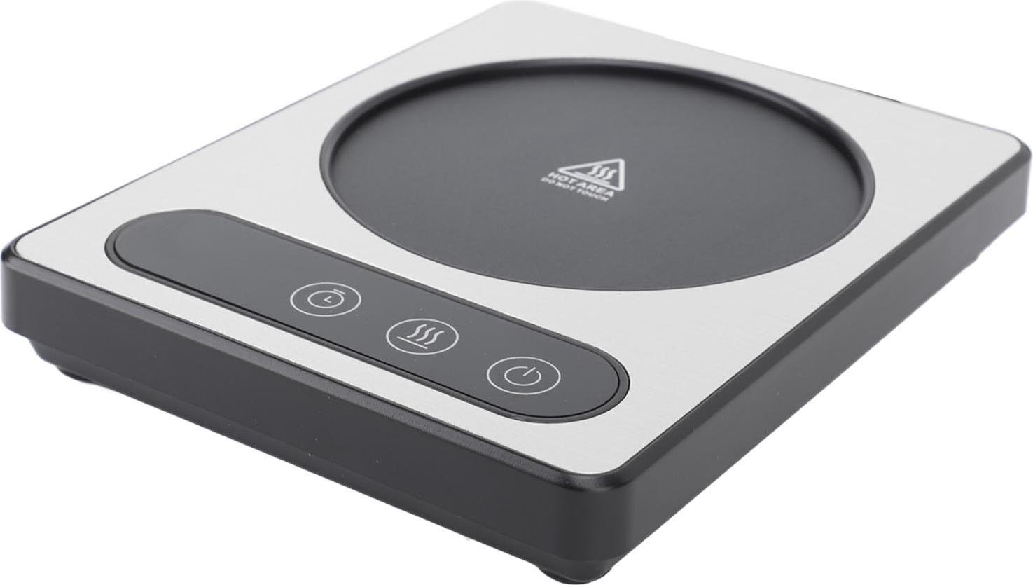 Podgrzewacz do filiżanek kawy 36W Sterowanie dotykowe 12h Inteligentny podgrzewacz do kubków do kawy Napoje Mleko Herbata Gorąca Czekolada Srebrny Wtyczka UE 220V