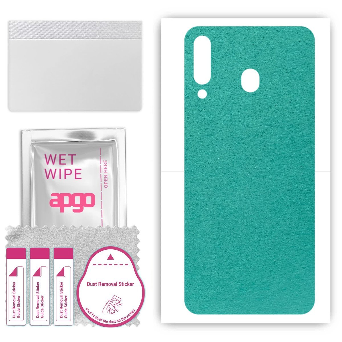 Folia naklejka skórka strukturalna na TYŁ Zamsz do Samsung Galaxy M30 A40s - Zamsz Miętowy - apgo SKINS